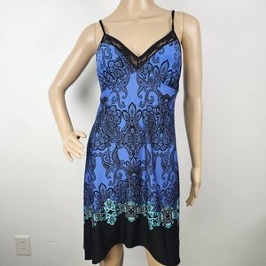 Apt 9 Slip Dress Nightgown Babydoll Top Open Back Sz M Dark Romantic Whimsy